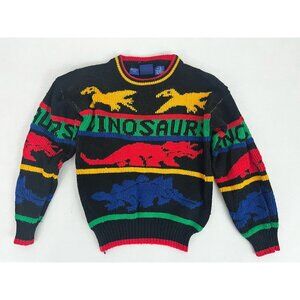 Vintage Body Ragz Child's S / 8 Dinosaur Acrylic Sweater